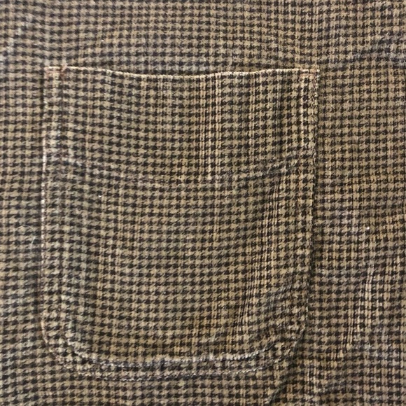Eddie Bauer Men’s Brushed Corduroy Check LS Casual Shirt Sz. S Brown Black - Picture 3 of 4